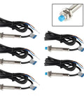 5 Pack M8 Inductive Proximity Sensor LJ8A3-2-Z BX Non Contact 2mm Sensing Distance With 1.2m Wire For Industrial Automation Systems And Robotics Great For Bulk Deployments In Workshops And On The Shop Floor, brass housing