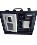Built Different SJ-411 Surface Roughness Tester in carrying case, showing digital display and measuring tools for surface finish checks.