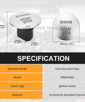 Push Start Button Cover Ignition Switch 2215450714 Compatible With Mercedes Benz engine start stop button dimensions and specs