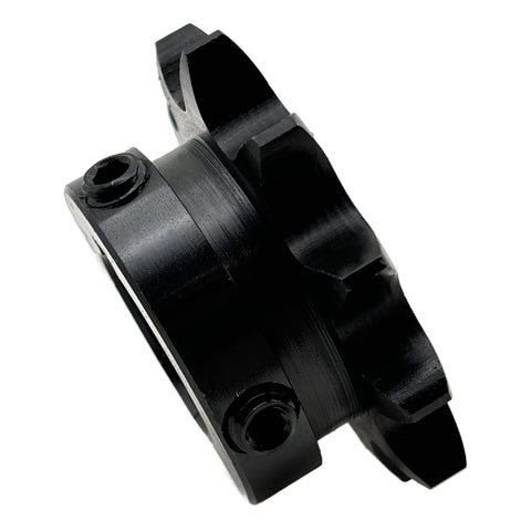 Beefed Up 50B11 Type B Roller Chain Sprocket, 1 Inch Bore, 11 Teeth, Five Eighths Inch Pitch, ANSI 50 Chain, Hardened 1045 Carbon Steel, HRC 38-42, Anti Rust Drive Sprocket With One Quarter By One Eighth Keyway And Two Set Screws At Ninety Degrees