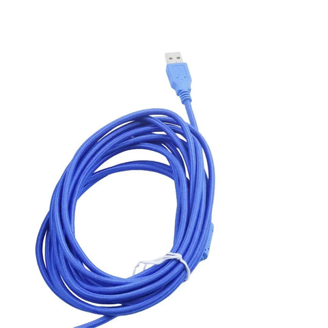 Rock Solid CNC Wired Electronic Handwheel For 4 Axis And 6 Axis Machines With LHB04B-4 Design Perfect For Precision Milling And Smooth Manual Control In Any Tight Shop Space Or Heavy Duty Workshop Setup. Blue USB cable with braided sheath