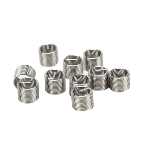 M10 1.0 Thread Repair Kit 15 Piece Set With Metal Drill Bit Tap And Threaded Inserts For Quick Onsite Machine Repairs Pro Grade Restores Damaged Threads And Keeps Automotive And DIY Projects Running Smooth threaded inserts