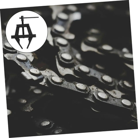 Shop Grade Motorcycle Chain Tensioner Tool Badass Heavy Duty Steel Chain Adjuster Wrench among bike chain links.