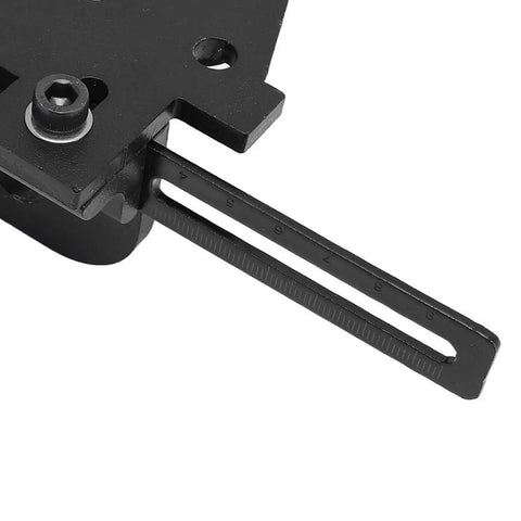 Close-up of the adjustable clamp on the 3 In 1 Dowel Jig Kit Featuring High Carbon Steel Construction for woodworking.