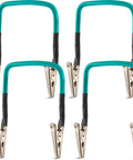 4 Pack No Hands Wire Holders For Soldering Green Helping Hands Clip Holders Adjustable Metal Tool with silver clips