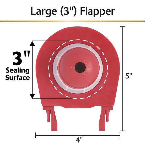 Large 3 inch flapper with 3 inch sealing surface from Adjustable 3 Inch Toilet Flush Valve And Tank To Bowl Gasket Kit Fits Most 3 Inch Valves In Modern HET Toilets DIY Friendly Easy Install For American Standard Toto Mansfield And More Made In USA