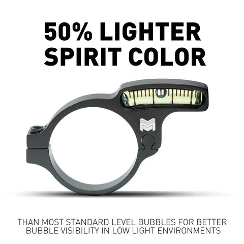 Next Level Precision Scope Level Bubble for Rifle Scopes 34 MM Diameter with MOA Hashmarks with lighter spirit color.