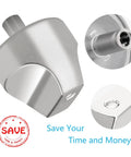 Five Pack Range Burner Control Knob Replacement Set for Cafe CGP350 Series Ovens in stainless steel, close-up view.