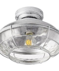 Windmill Large Hudson LED Ceiling Fan Light Kit With Galvanized Finish In Pewter Nickel Silver For Restoration Style Damp Rated Indoor Decor Upgrade Your Pad Today with glass enclosure