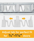 8 Pcs Sliding Closet Door Floor Guide Set showing adjustable floor guide in stamped steel for 0.75 to 1.375 inch doors