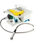 5-In-1 Lapidary Saw Kit For Cutting, Grinding, Carving, Drilling And Polishing Rocks, with table grinder and transparent guard