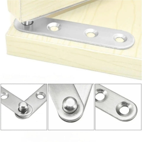 Heavy Duty Ball Bearing Door Hinges 4 Pack 360 Degree Swinging Hinge For Doors Stainless Steel Quiet Close Weatherproof Furniture Hardware Accessories Rounded Corner Design on cabinet door