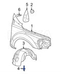 Diagram showing installation of Heavy Duty 30 Pack 1/4 Inch Hole Fender Liner Rivets Slick Nylon Wheelhouse Clips And Bumper Cover Retainers.