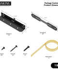 Deck Sunblind System Louver Kit For Windows And Pergolas Heavy Duty Bracket And Panel Hardware Set Up To 11 Boards 49 Inches Black Powder Coated Outdoor Blinds Shutters All Weather Solution, bracket and screws