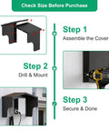 Step-by-step assembly guide for Heavy Duty Aluminum EV Charger Cover Rain Shield for Wall Mounted Electric Vehicle Stations.