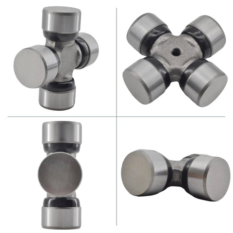 Premium U Joint Cross And Bearing Kit For 35 Series Drivetrain Fix with 1 1/4 inch caps and 3 7/32 inch span, durable design.