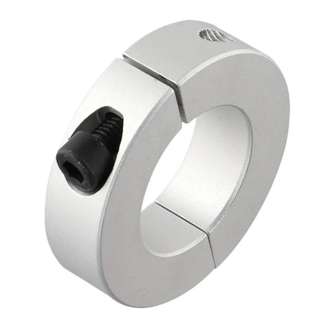 8mm Heavy Duty Aluminum Double Split Shaft Collar Clamp Fits 6mm To 40mm Metric Shafts With Anodized Surface And Nailed Down Grip on shaft