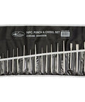 15 Piece Punch and Chisel Set in Durable Kit Bag With Pin Punches, Taper Punches, Chisels And Center Punches for DIY Auto Metalworking