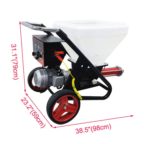 Badass Heavy Duty Mortar Spraying Machine With 48L Hopper For Putty Cement Grouting And Plaster Application Adjustable Output Built Tough For Pro Construction Sites Daily Use