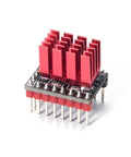 Beefed Up Stepper Driver Kit For 3D Printers, TMC5160T Pro V1.0 2 Pack, red heatsink on circuit board