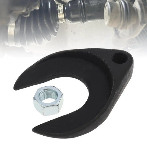 CV Axle Removal Tool With Nut 48mm U Shaped CV Joint Removal Tool For Slide Hammers With 5 By 8 By 18 Threads Front Wheel Drive Axle Pulley Attachment No Nonsense Heavy Duty Gear Pry Tool For Quick Car Axle Service, black steel with nut