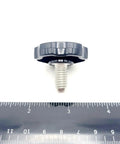3/8 Inch Thumb Screw Bolts With Black Plastic Clamping Knobs 304 Stainless Steel 3/8 16 Thread top view showing ergonomic design