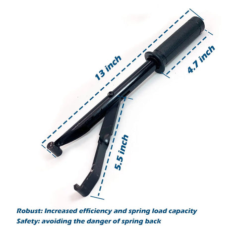 Top Access Universal Upholstery Spring Stretcher Lever Kit Slick Tool, 13 inch length, heavy duty steel for sofa and recliner repair.
