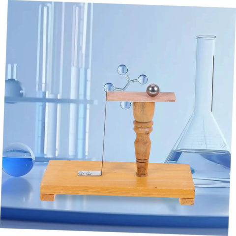 Pendulum Ball Inertia Demonstration Kit for Classroom Physics and Homeschool STEM Learning with wooden stand and metal ball