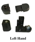 Top And Bottom Pivot Hinge Set For Kawneer Storefront Doors With Three Quarter Inch Offset Pivots Aluminum Weatherproof Case Full Race Ball Bearings For Smooth Bottom Door Operation Tamper Proof And Easily Replaced In Unlocked Position, left hand