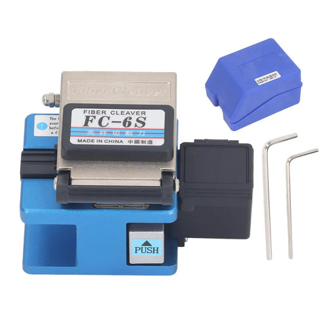 Fiber Cleaver Tool Kit 0.5 Degree Angle With Tungsten Steel Blade And ABS Storage Case For Pro Grade Optical Fiber Cable Cutting And Terminal Prep, Heavy Duty Aluminum Build
