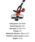 Cordless Concrete Power Trowel Machine Electric Floor Smoother for Pavement and Construction with adjustable handle and 21V battery
