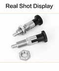 Top Shelf M8 Self Locking Indexing Pin With Spring Loaded Latch Bolt, Dead Simple Install Using 304 Stainless Steel And Aluminum Alloy, Totally Rust Free Secure Grip, Quick Snap Action, 2 Pack.