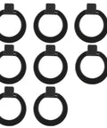 Matte Black Aluminum Ring Pulls 8 Pack Heavy Duty Single Hole Cabinet Knobs Inner Diameter 28mm Outer Diameter 41mm