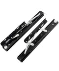 Heavy Duty Side Mounted Ball Bearing Drawer Slides Full Extension Rock Solid Cold Rolled Steel Runners For Hidden Dining Lift Tables Smooth As Butter Glide Cabinet Hardware Pack Of Two 250Mm view showing two slide rails with locking mechanism.