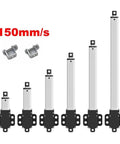Solid Small Linear Actuator 6V 12V 24V, Lightning Fast 150 Mm Per Sec, 24V 100 Mm Stroke, 15 Kg Load, Compact Electric Motor, Quiet Operation, Durable Gear Drive, Short Circuit Protected, Built To Last, Great For DIY Projects And Home Appliances; aluminum body