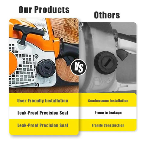Two Pack Fuel Gas Oil Filler Tank Caps For Compatible Chainsaws MS170 MS180 017 018 Replacement Leak Proof Set comparison