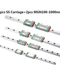 Two Pack MGN12 And MGN15 Linear Rails 100mm To 1000mm With Slide Blocks For 3D Printer And CNC Accessory Kit, shown in set.