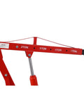 Built Like a Tank Two Ton Folding Engine Hoist And Cherry Picker Shop Crane showing adjustable lift settings and hydraulic arm.