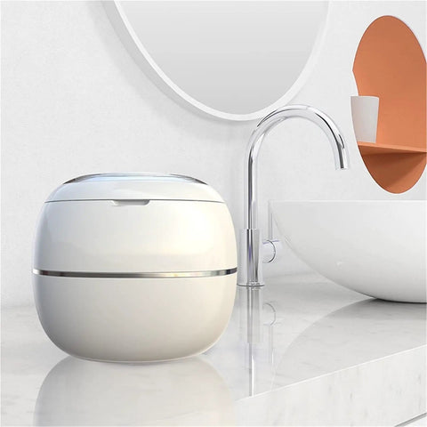 Sleek Ultrasonic Cleaner Kicks Deep Grime From Retainers Mouth Guards And Braces With Dual Modes displayed on a clean countertop.