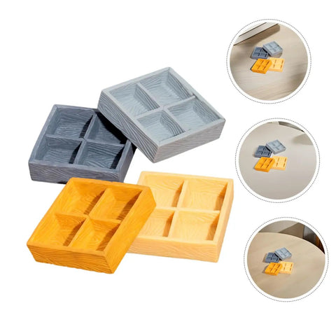 Four Grid Miniature Resin Storage Box Set For Dollhouses And Fairy Gardens Realistic Candy And Nut Display Ornaments