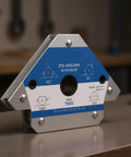 Heavy Duty Welding Positioner Clamp With Thickened Steel For Super Durable Wear Resistance And Easy On Site Operations High Mag Adsorption Aid Tool showing angle marks and max load of 75kg.