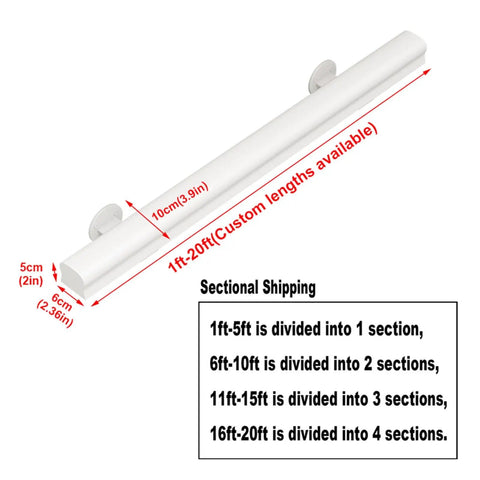Rugged White Solid Wood Guardrail Loaded With Beefy Steel Brackets For Indoor Attic Or Stairway Safety Barrier Built Like A Tank, 6.6 ft.