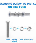 Screw, washer, and nut set for installing All Purpose Ebike Headlight With 2 Pin Waterproof Connector And Wide DC 6V To 60V Range 30 Lux