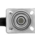 Top view of 24 Pack Three Inch Swivel Caster Wheels With Rubber Base And Top Plate Double Ball Bearing Heavy Duty Ideal For Carts And Equipment
