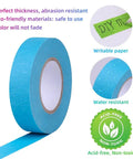 Blue roll from the Rainbow Colored Masking Tape Set With 12 Vibrant Colors, Painter's Tape For Arts And Crafts, DIY Projects, Labeling.