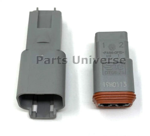 2-Pin Automotive Connector Kit With Housing Seals And Crimp Style Terminals 14-16 Gauge Waterproof Dustproof Electrical Kit