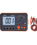 Backlit LCD Digital Milliohm Meter With Four Wire Test Low Resistance Multimeter 0.01 mΩ To 2 kΩ with red and black test leads