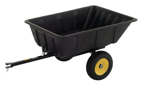Heavy Duty Lawn And Garden Trailer With 900 Lb Capacity 15 Cu Ft Poly Tub Tilt And Pivot Frame Sealed Bearings Rustproof Polyethylene