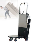 Rock Solid Electric Stair Climbing Dolly Slays Heavy Loads Without Breakin A Sweat featuring tracked wheels and a sturdy base.
