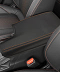 Subaru Crosstrek Center Console Armrest Cover Leather With Orange Stitches for 2018-2023 Crosstrek and 2017-2023 Impreza installed